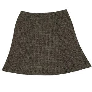 Dressbarn Women's Tweed Skirt 16W Preppy Midi Neutral Earth Tone Old Money y2k